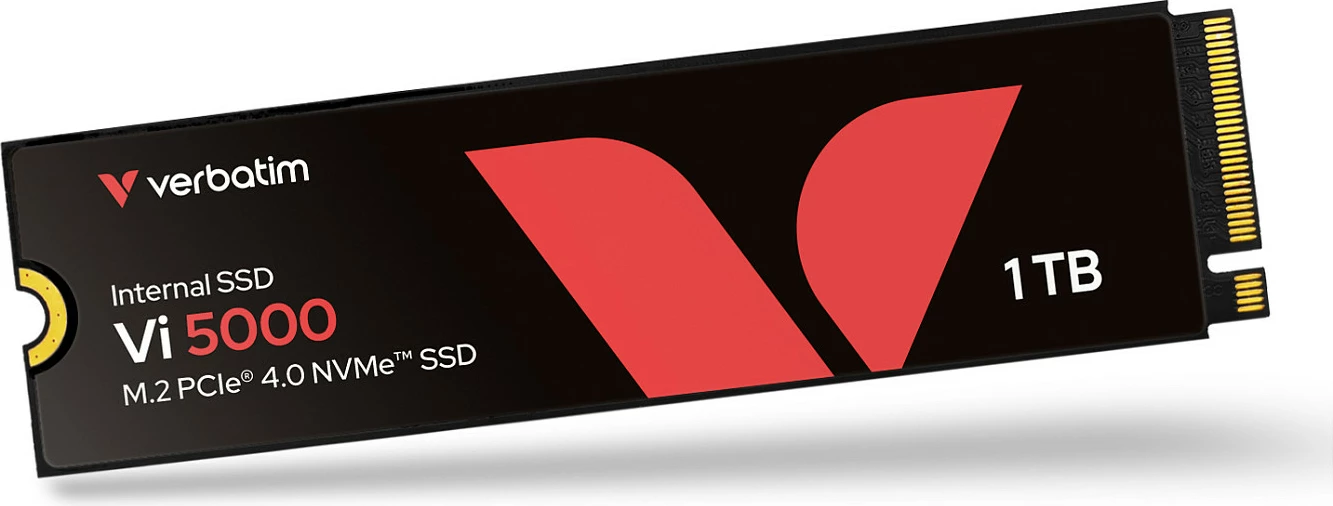 SSD e brendshme Verbatim Vi5000, M.2 NVMe PCIe 4.0 2280, 1TB, 5000/4500 MB/s, e zezë