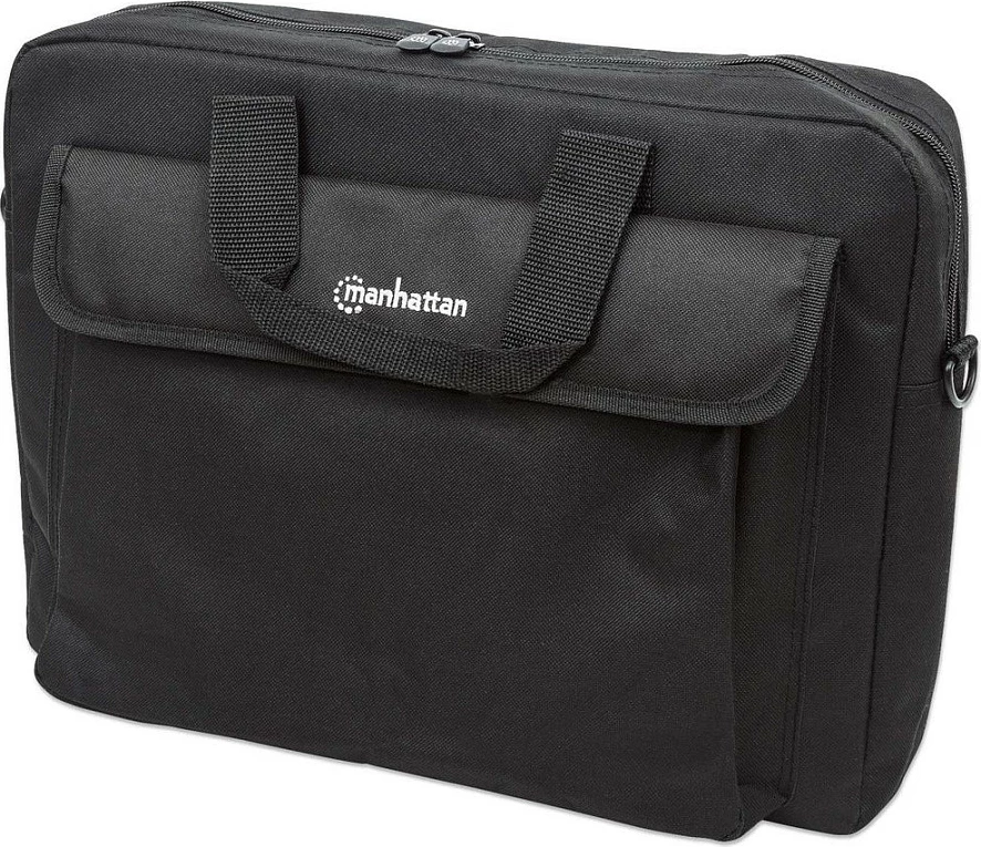 Mbështjellës laptop Manhattan London 15.6 inç, i zi, me rrip supi