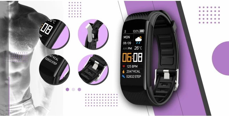 Smartwatch Giewont unisex, e zezë/lejlake