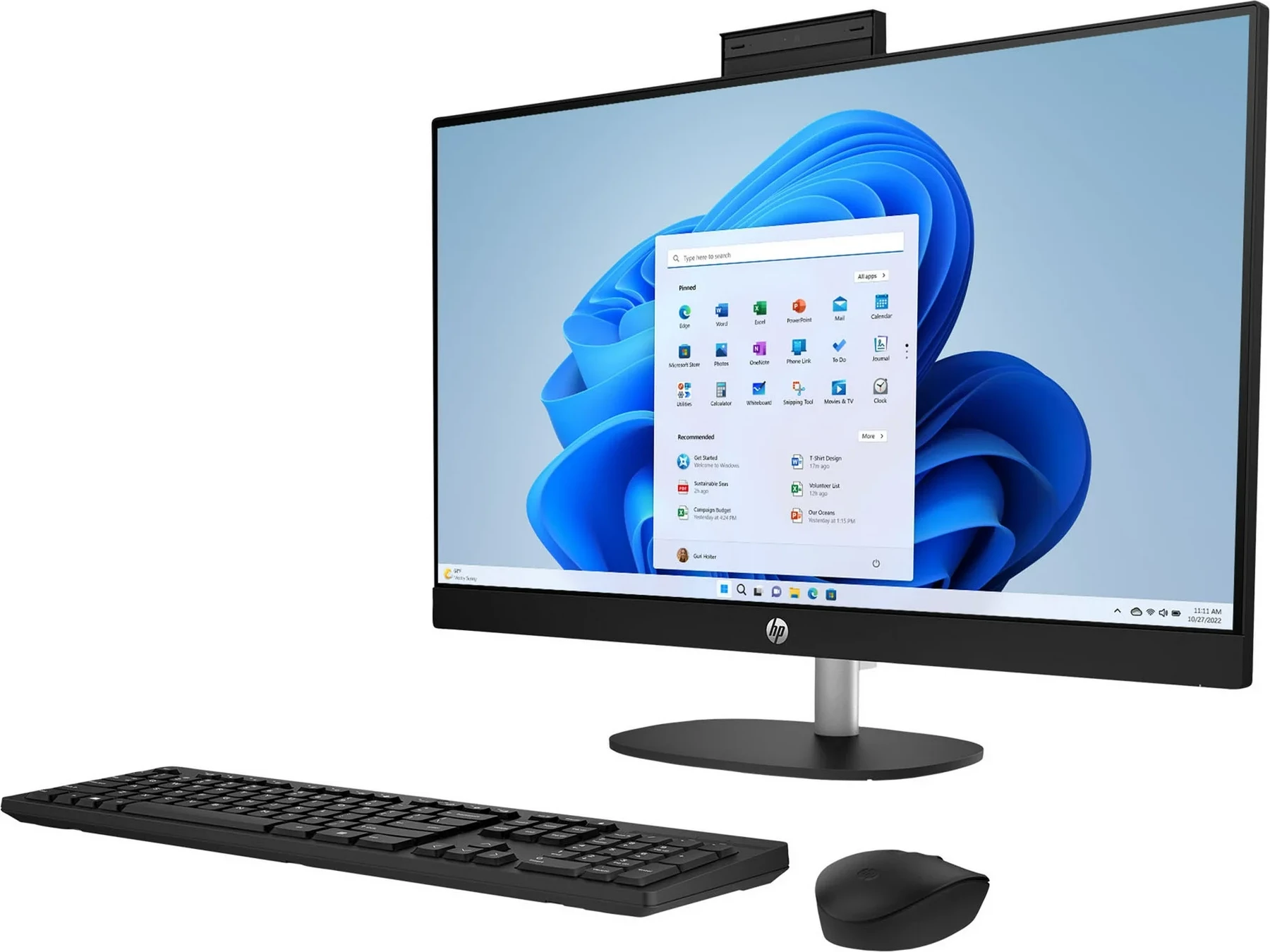 Kompjuter All in one HP PC AIO 27-cr0040na, AMD RYZEN 7 7730U, 27", 16GB RAM, 512GB SSD, AMD Radeon™ Graphics, i zi