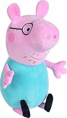 Lodër pelushi Simba Peppa Pig Papa Pig 37 cm, 109261005, rozë