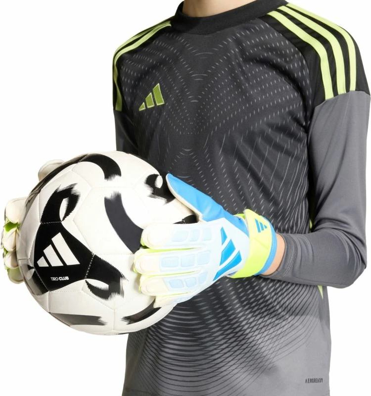 Doreza portieri për fëmijë adidas Predator KA7793, të bardha/verdhë/kaltër [Madhësia: 5.5]