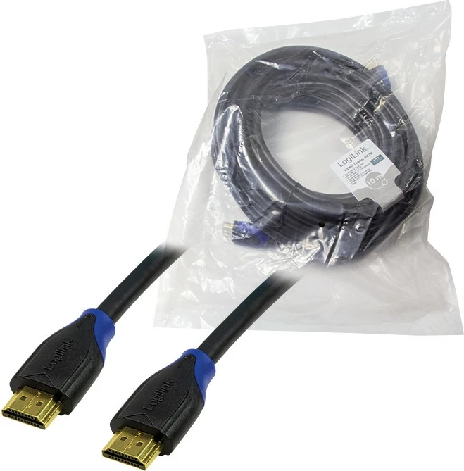Kabllo HDMI LogiLink CH0066 10m, 4K, 3D, e zezë