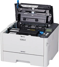 Printer lazer OKI B433dn, A4, duplex, Ethernet, bardhë/gri