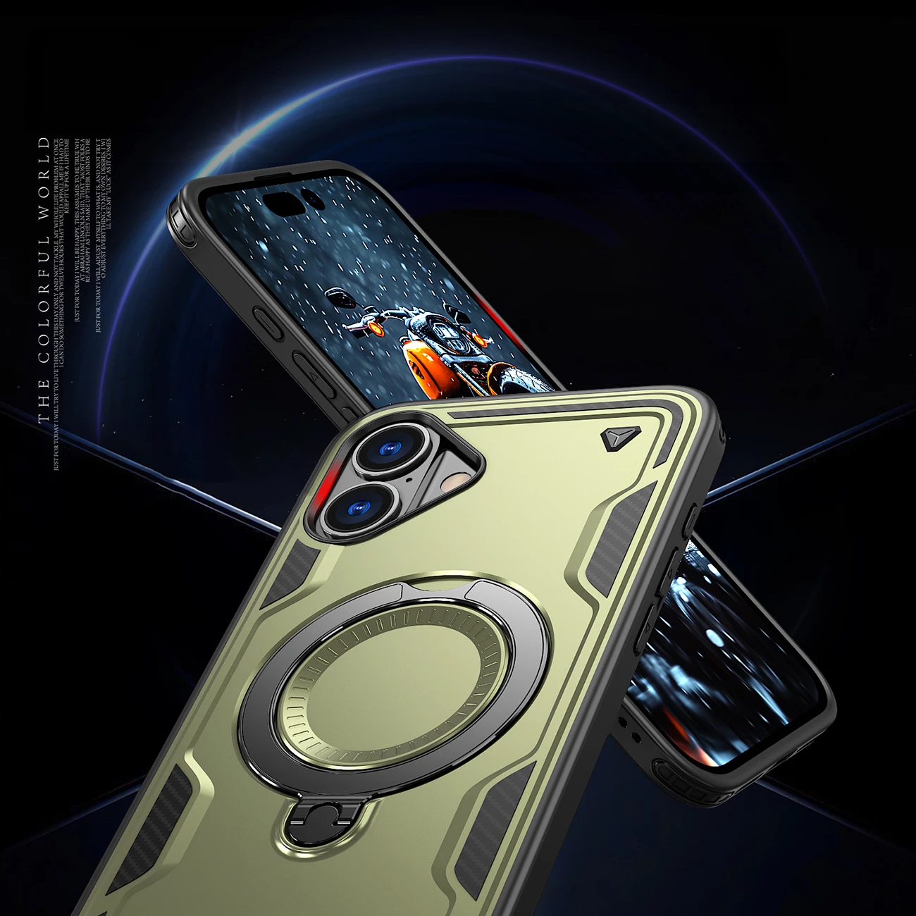 Mbështjellës Hurtel Hybrid Armor Trendy me MagSafe për iPhone 16 Plus, Jeshil