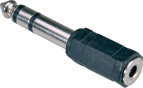 Adapter stereo ROLINE 6.35mm mashkull në 3.5mm femër, i zi