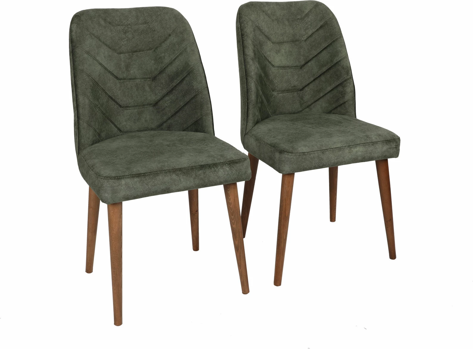 Set karrigesh (2 copë), Hanah Home, Dallas 558 V2, ngjyrë arre dhe e gjelbër e errët