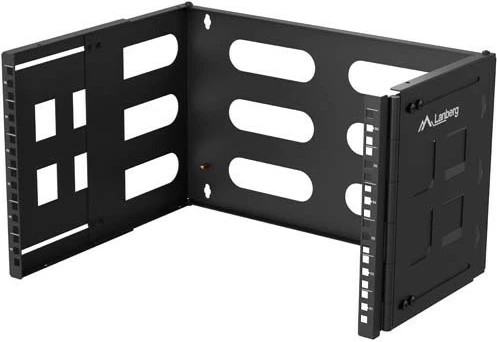 Mbajtës muror rack 19", Lanberg, FB01-5406-10B, 6U 497x400x302 mm çelik ngarkesë 12 kg, e zezë RAL 9004