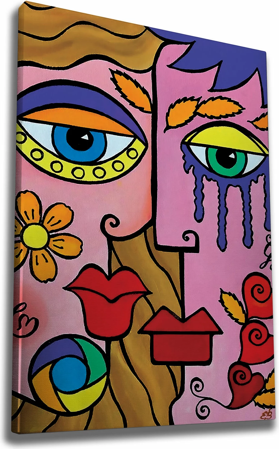 Pikturë dekorative në kanavacë Wallity, WY211, shumëngjyrëshe, 50x70cm