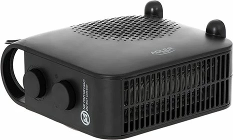 Ngrohës me ventilator Adler AD 7725B 2000 W, termostat, 2 nivele fuqie, ajër i ftohtë, i zi