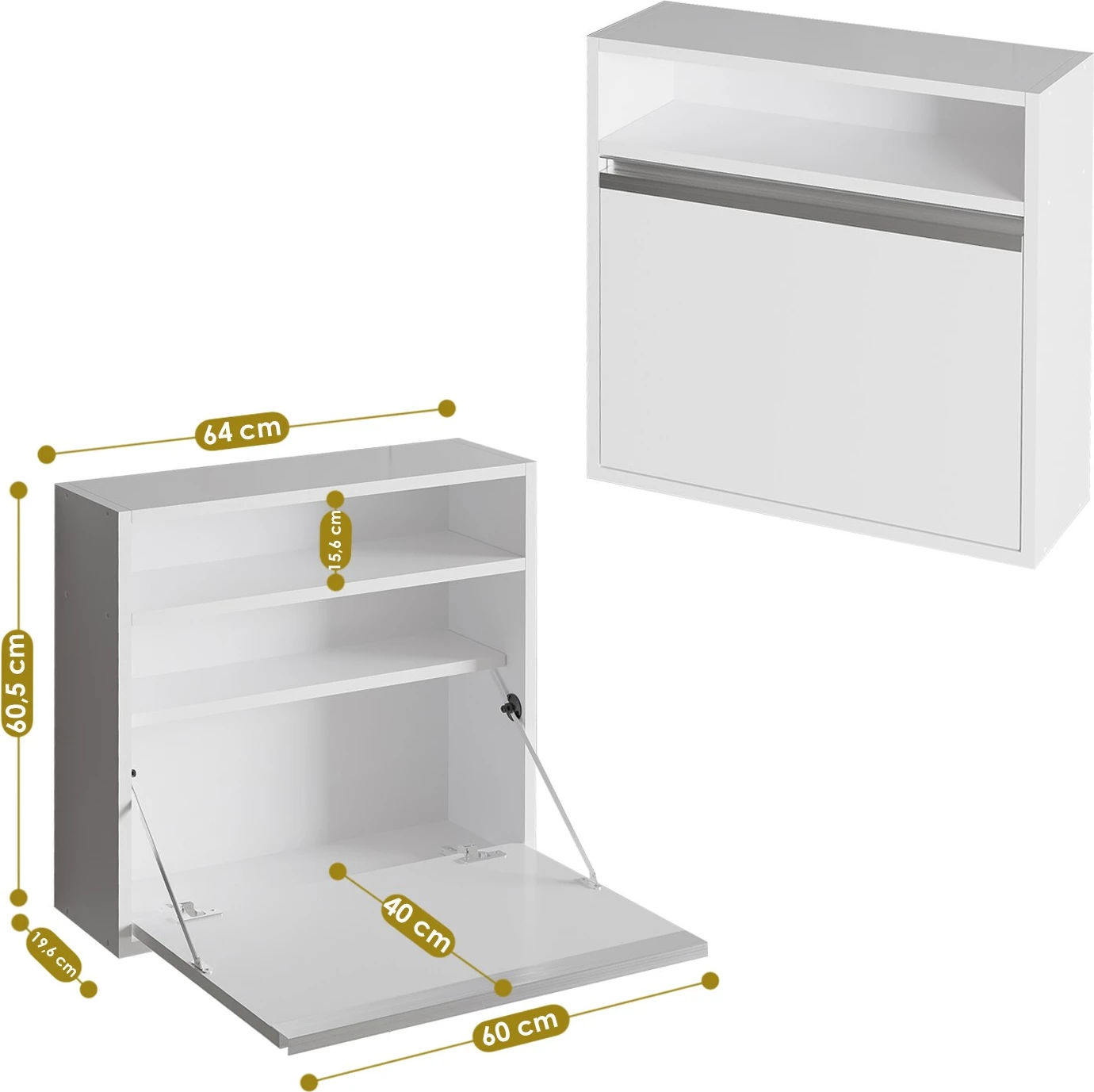 Tavolinë studimi Hanah Home, Optimum, e bardhë