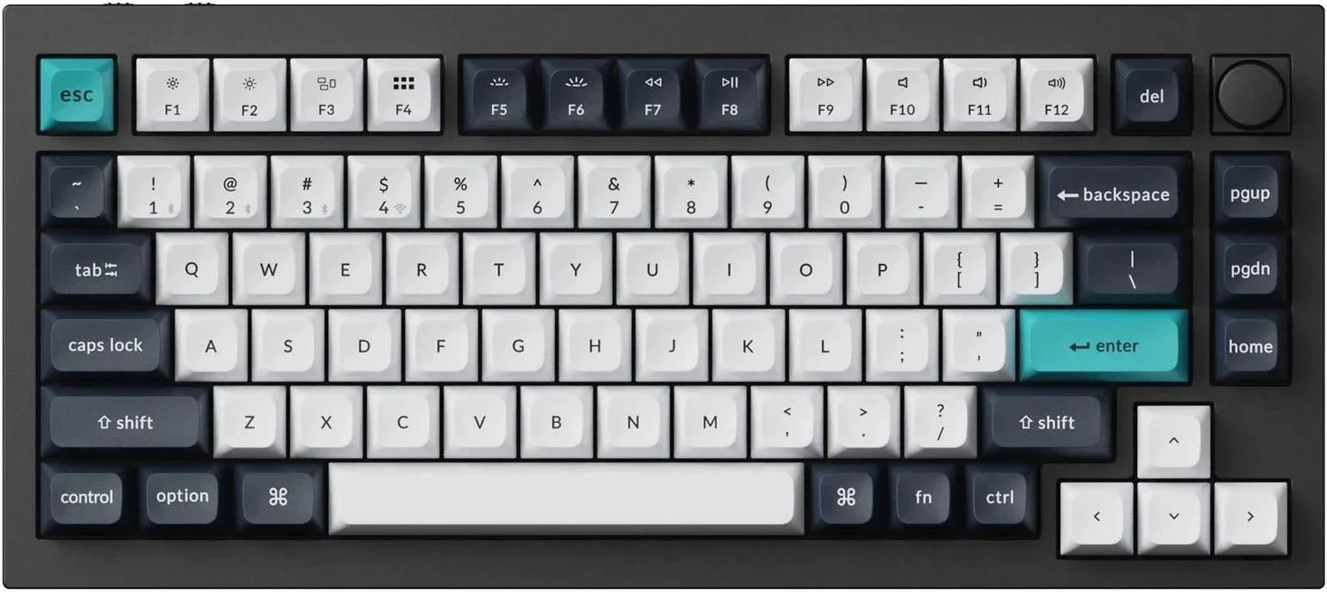 Tastierë Keychron Q1 Max 75% Banana Switch, Karbon e zezë