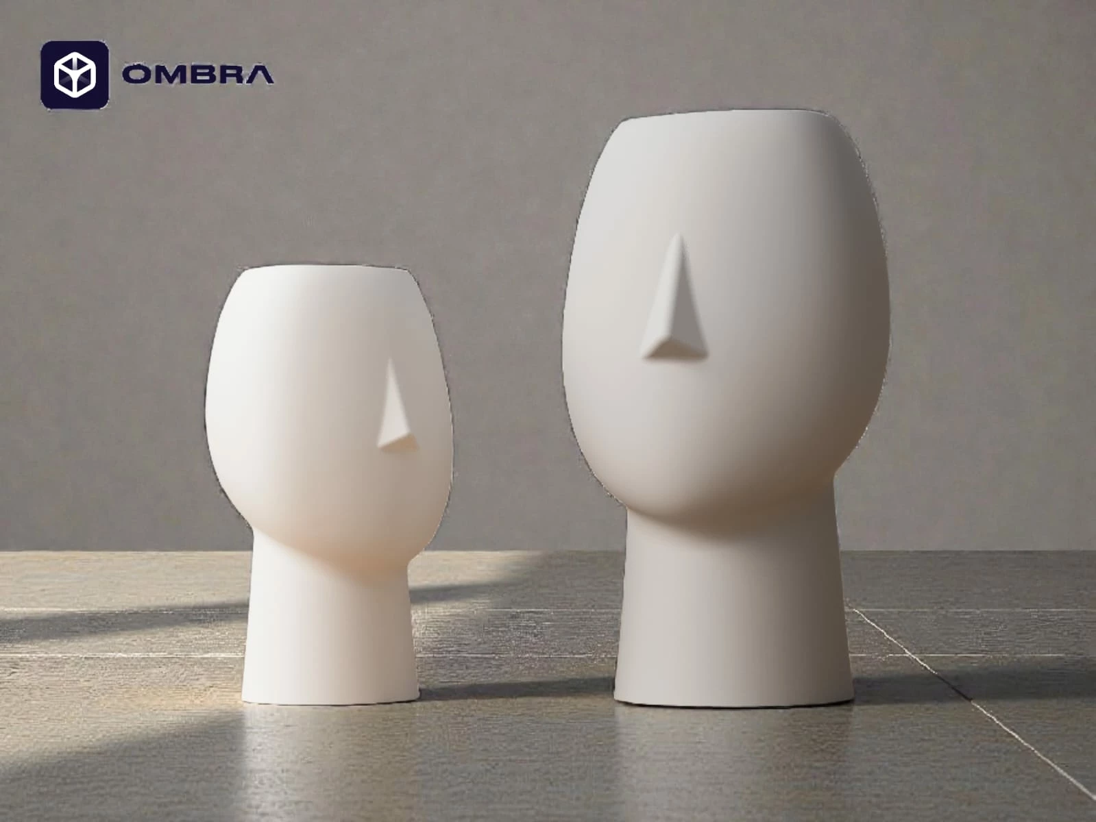 Vazo Dekorative dhe Kreative (Modern Face Vase), e zezë