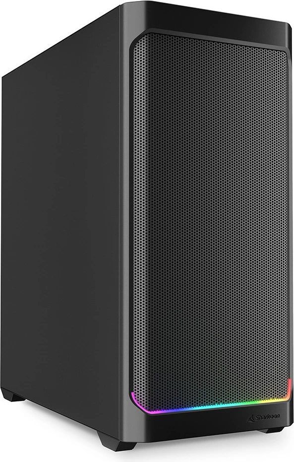 Kasë Sharkoon AK4 RGB ATX, midi tower, metal, e zezë