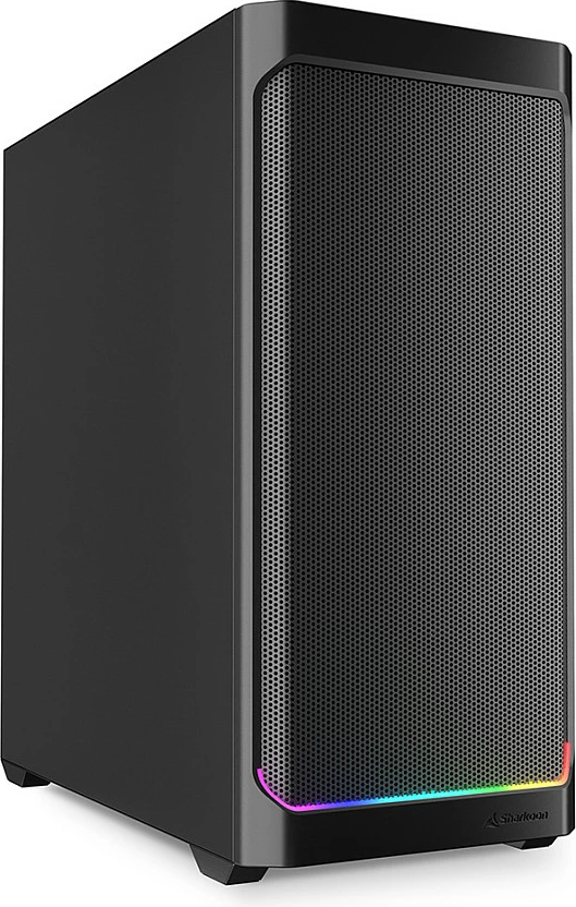 Kasë Sharkoon AK4 RGB ATX, midi tower, metal, e zezë