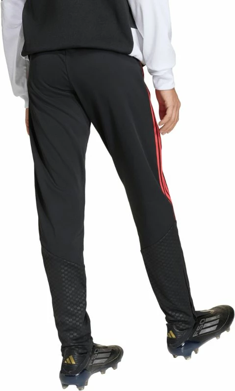 Pantallona sportive për fëmijë adidas, të zeza e të kuqe [Madhësia: 164 cm]