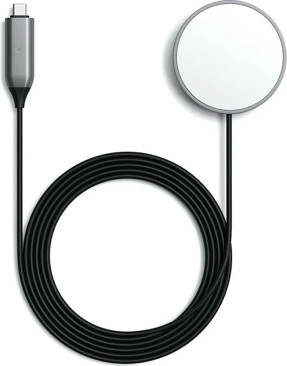 Kabllo karikimi magnetike pa tela Satechi Magnetic Wireless Charging Cable, USB-C, space gray