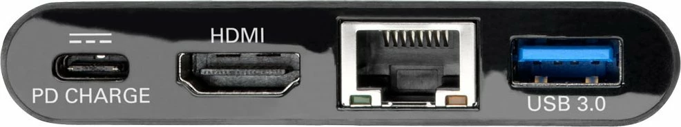 Stacion docking USB-C Eaton U444-06N-H4GUBC me HDMI, Gigabit Ethernet, USB-A 3.0, USB-C PD, zi/gri