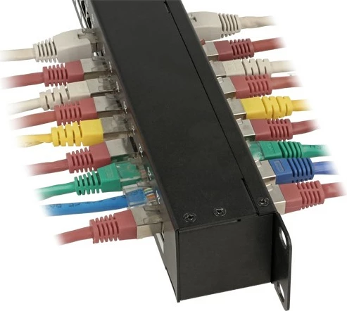 Patch panel DeLOCK 43295, 24 porta, Cat6, 1U, e zezë