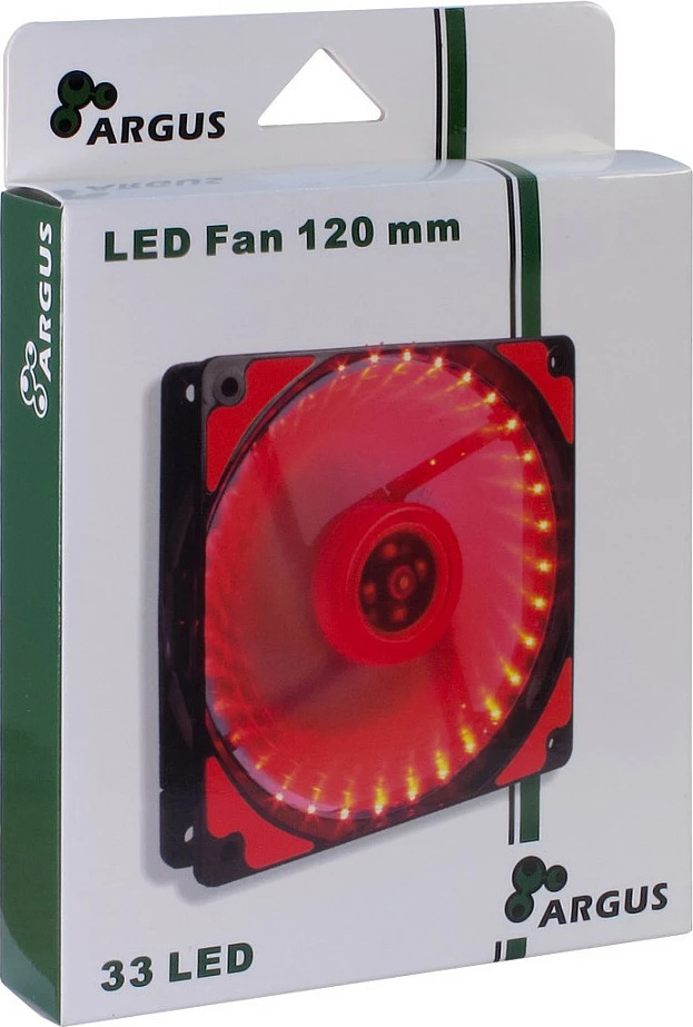 Ventilator kasë Inter-Tech ARGUS L-12025 RD, 120mm, LED e kuqe