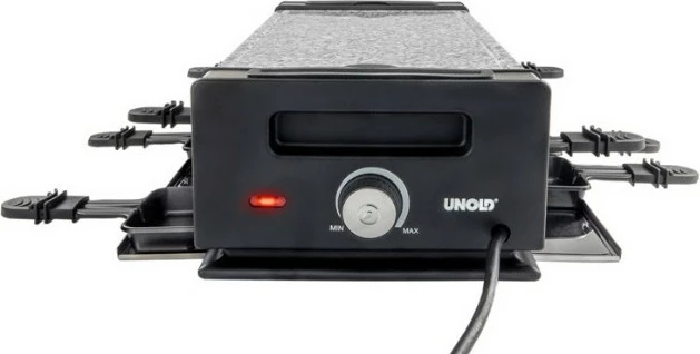 Raclette UNOLD 48730, 8 persona, plastikë, çelik inox, e zezë