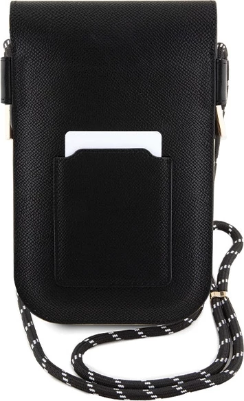 Çantë për telefon Hello Kitty Leather Hiding Kitty Cord, e zezë