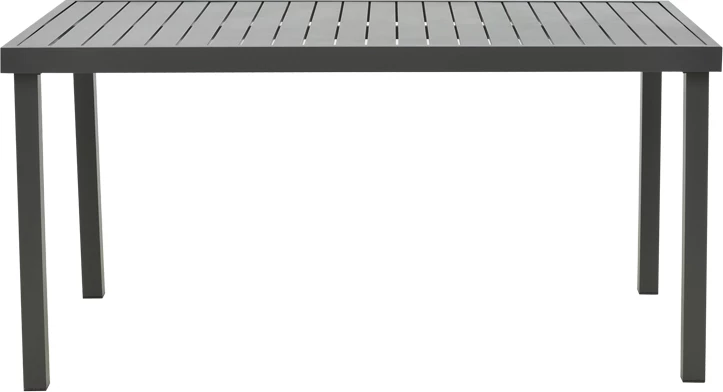 Tavolinë me karrige Naoki-Kliton B, set prej 7 pjesësh, alumin anthracite dhe pe rattan, ngjyrë natyrale, 150x80x74cm