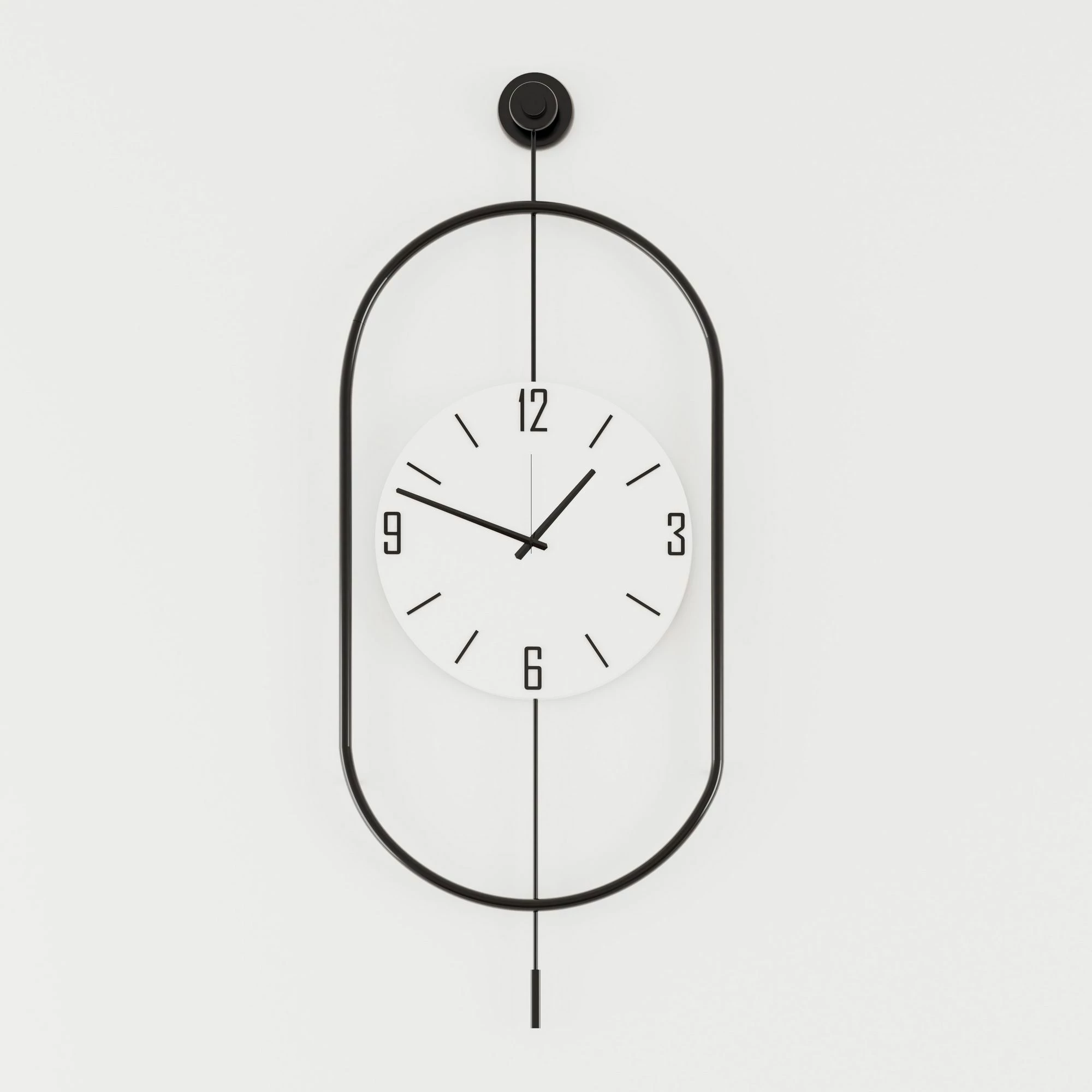 Orë muri dekorative metalike Wallity, Mclock-00114, e zezë, 35x85x7cm