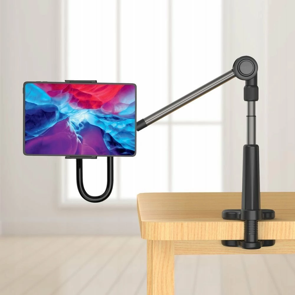 Mbajtës tavoline për celular dhe tablet Fixed Relax 7"-13" 360° i rrotullueshëm, i palosshëm, i zi