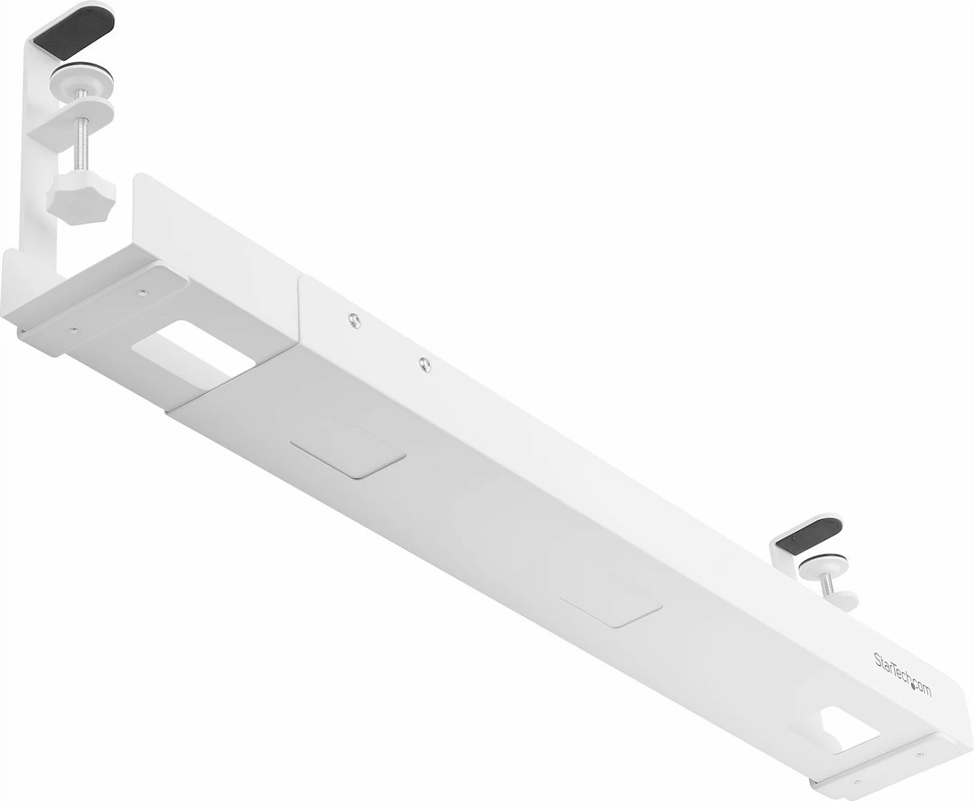 Organizues kabllosh nën tavolinë StarTech, i rregullueshëm 80-120 cm, clamp-on, çelik, i bardhë