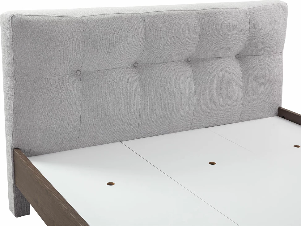 Krevat Inspire, për dyshek 160x200cm, ngjyrë arre, 160x200cm