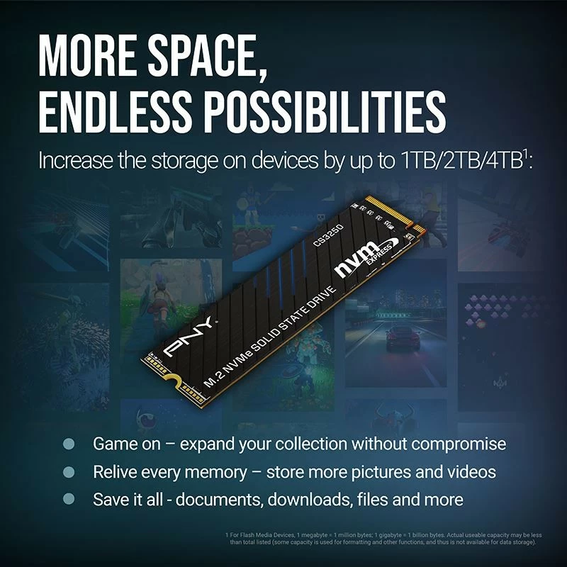 SSD M.2 2280, PNY CS3250 M280CS3250-1TB-TB, 1TB, PCIe 5.0 NVMe Gen5 x4, deri 14900/13500 MB/s