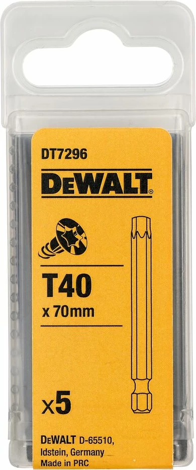 Bit kaçavidë Torx DeWalt DT7296 T40 70 mm set 5 copë