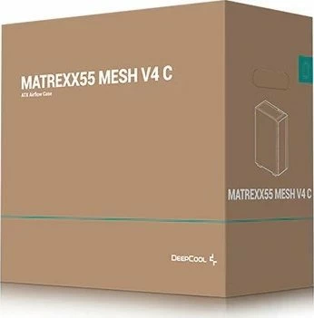 Kasë Deepcool Matrexx 55 Mesh V4 C R-MATREXX55-BCAGA4-G-4, midi tower ATX, xham i temperuar, USB-C, e zezë