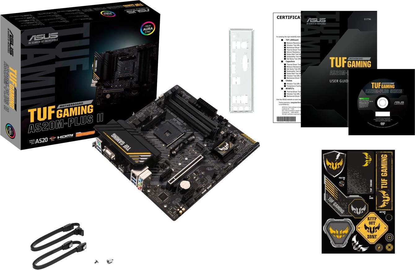 Pllakë amë Asus TUF GAMING A520M-PLUS II, mATX, 4xDDR4 deri 128GB
