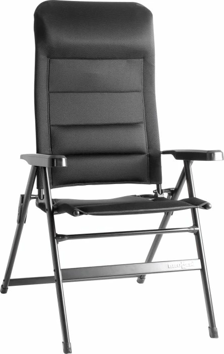 Karrige kampingu Brunner Aravel 3D, rregullim shpine 7 pozicione, 150 kg, e zezë, Small