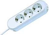 Zgjatues rryme Bachmann H05VV-F 3G 1.50mm², 3x Schuko, 3m, 16A/3680W, i bardhë