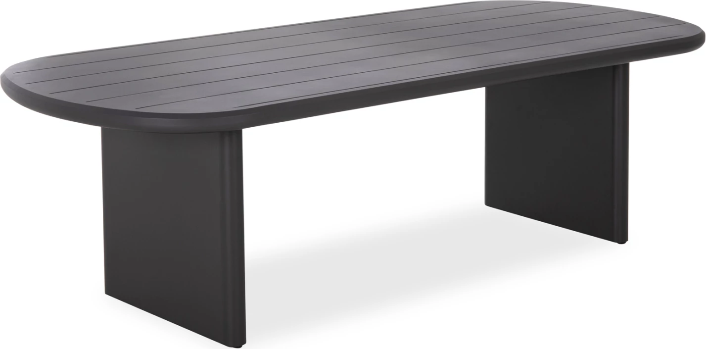 Tavolinë ovale për ngrënie jashtë, alumini gri, ABSOLUTION CD6464.01, 260x108x75cm