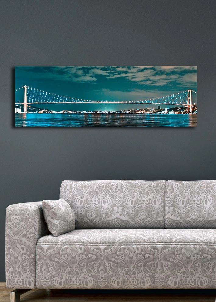 Pikturë dekorative në kanavacë me drita LED, shumëngjyrëshe, 30x90cm, 3090DACT-16