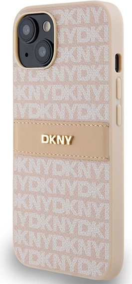 Mbështjellës DKNY Mono Stripe & Metal Logo për iPhone 15/14/13, Rozë