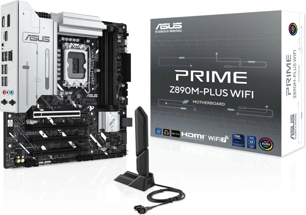 Pllakë amë, Asus PRIME Z890M-PLUS WIFI, LGA1851 Intel Z890, 4x DDR5, mATX, PCIe 5.0, WiFi, TB4/DP