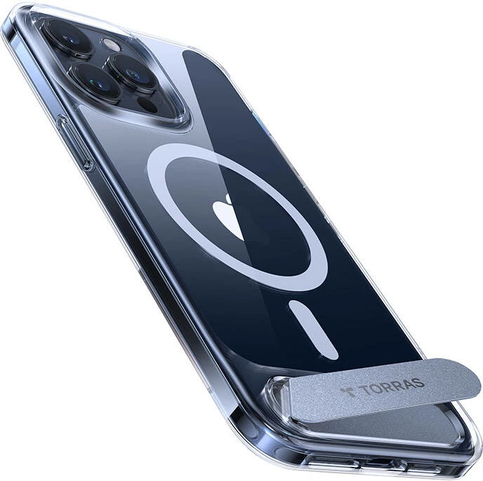 Mbështjellës Torras UPRO Pstand për iPhone 15 Pro Max, transparent