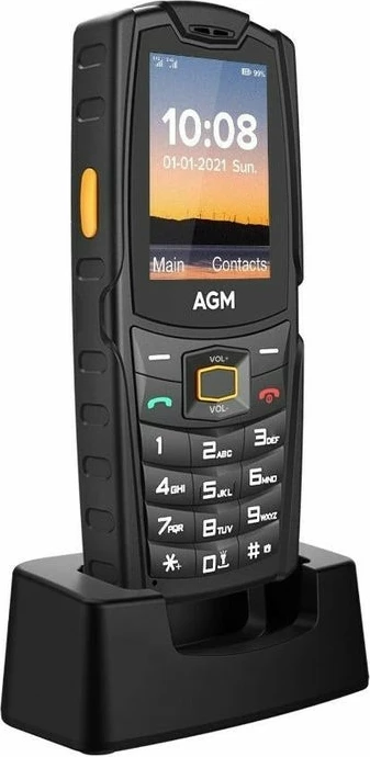 Celular AGM M6, Bar, Dual SIM, 6.1 cm (2.4"), 0.3 MP, 2500 mAh, Ngjyrë e zezë