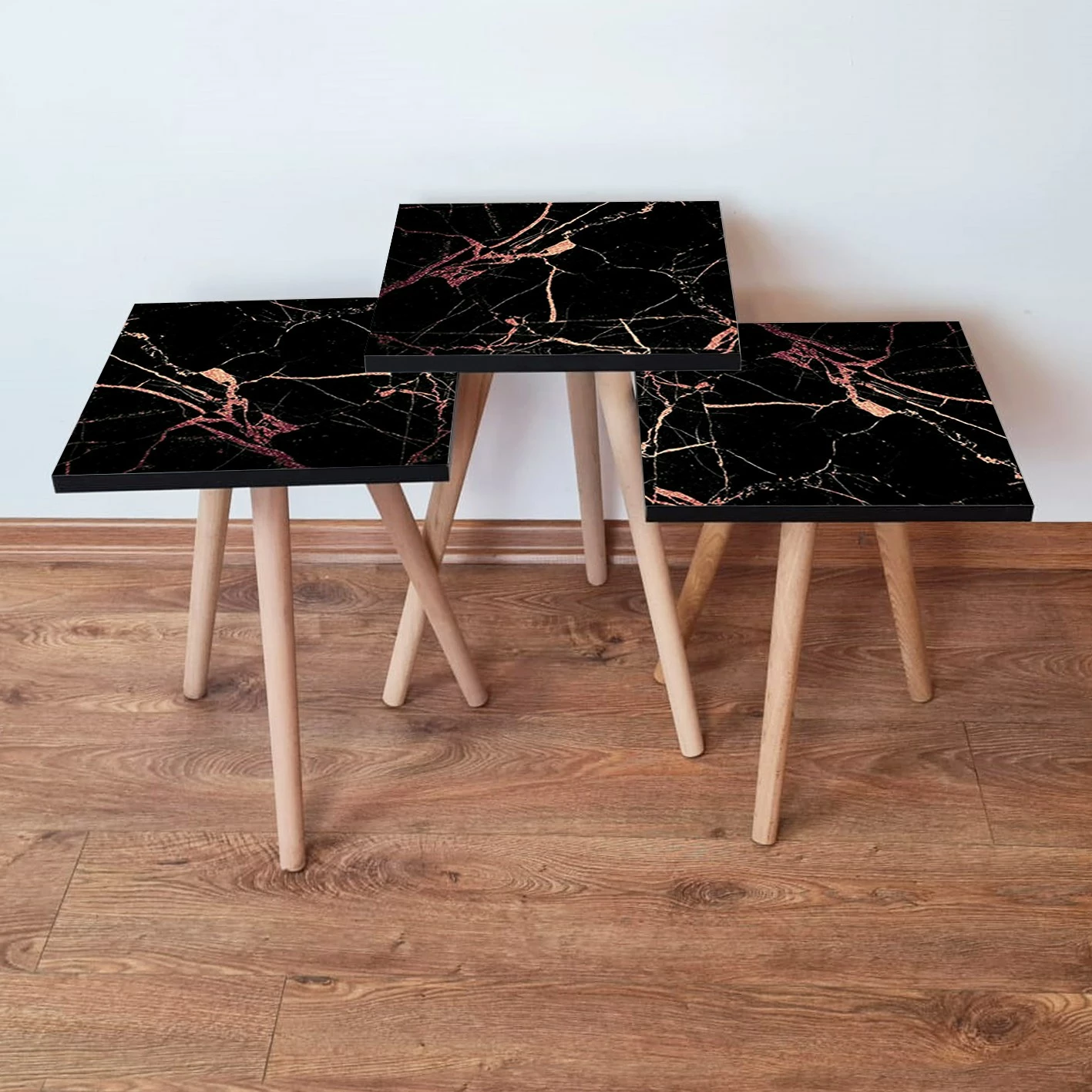 Set tavolinash të vendosshme, 3 copë, Skye Decor, 3Shp181, shumëngjyrëshe