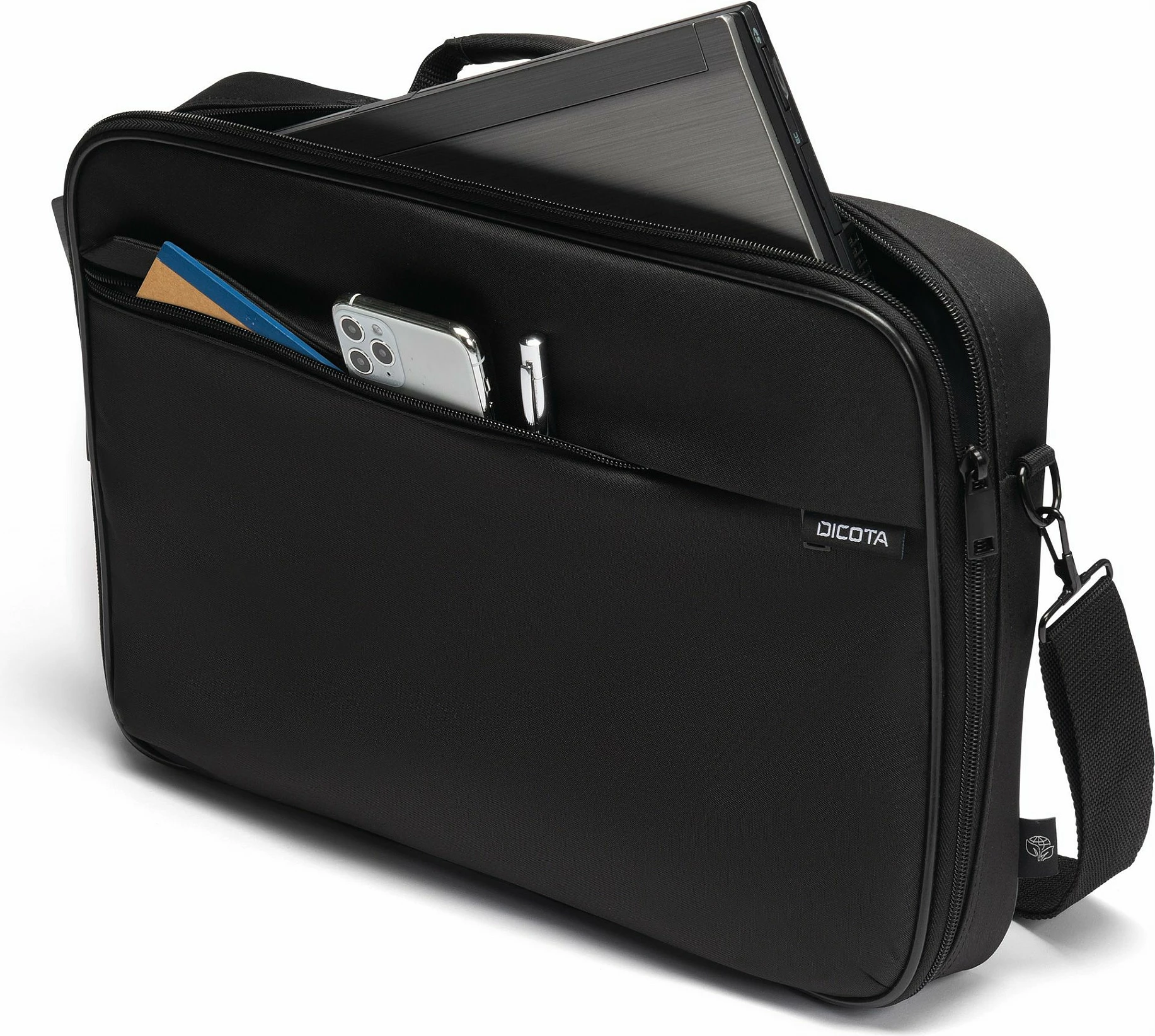 Mbështjellës DICOTA D32088-RPET, 16", rrip supi, i zi
