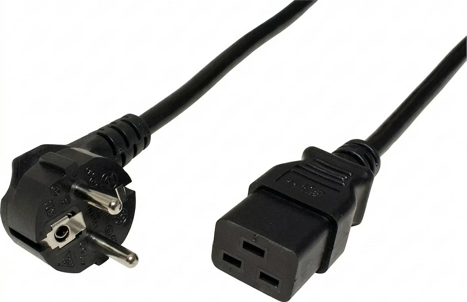 Kabllo rryme ROLINE Schuko në IEC 320-C19, 16A, 0.8 m, e zezë
