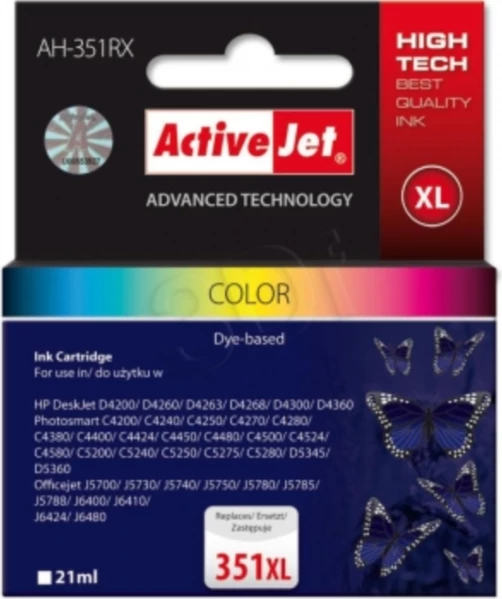 Kartrixh boje ActiveJet 351XL (AH-351RX) 21ml, color