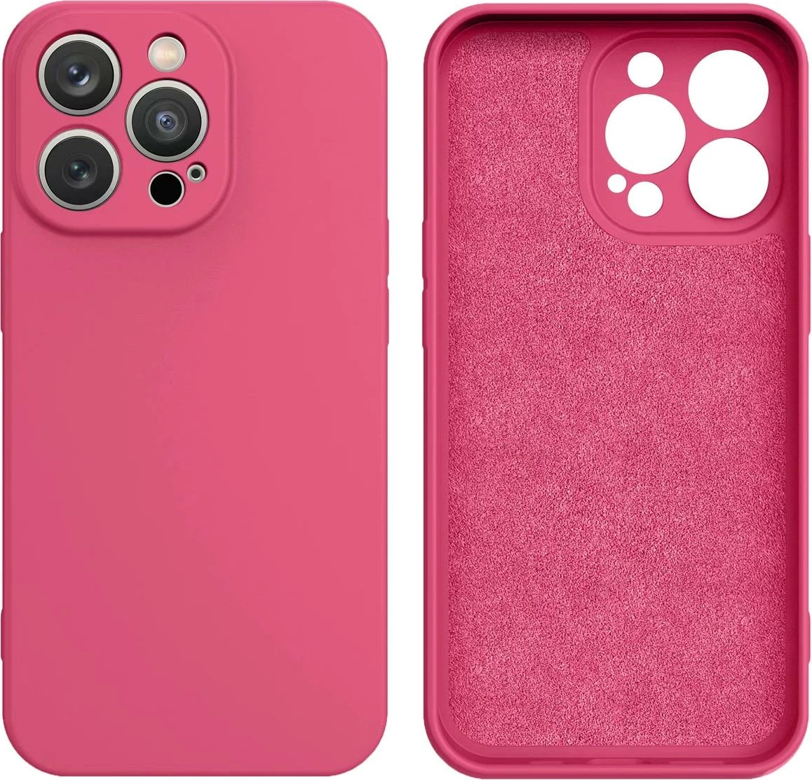 Mbështjellës silikoni Hurtel për iPhone 14 Plus, fuchsia