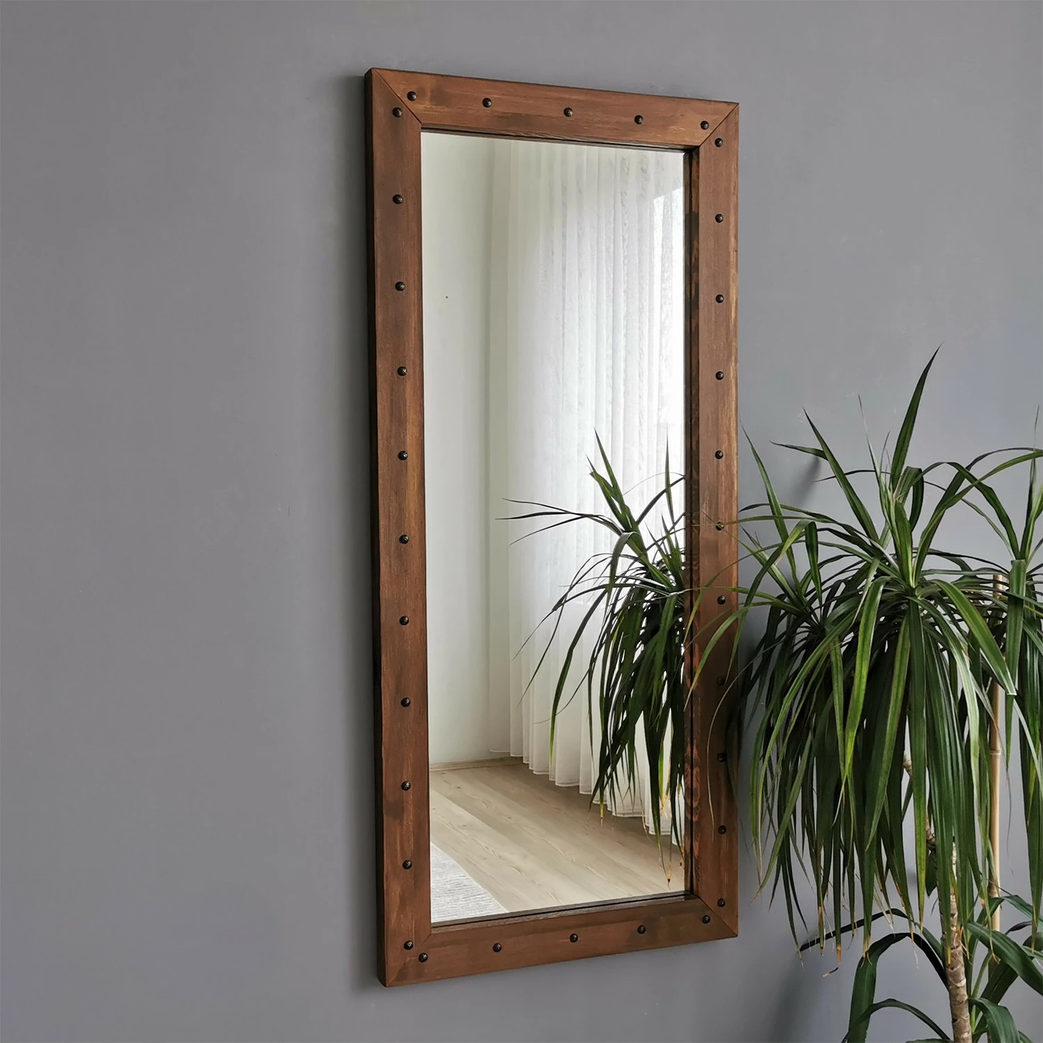 Pasqyrë ngjyrë arre, Hanah Home, Z50110CV, 50x110cm