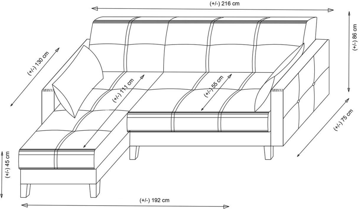Kënd-sofë krevate, Alkon, ngjyrë gri e errët